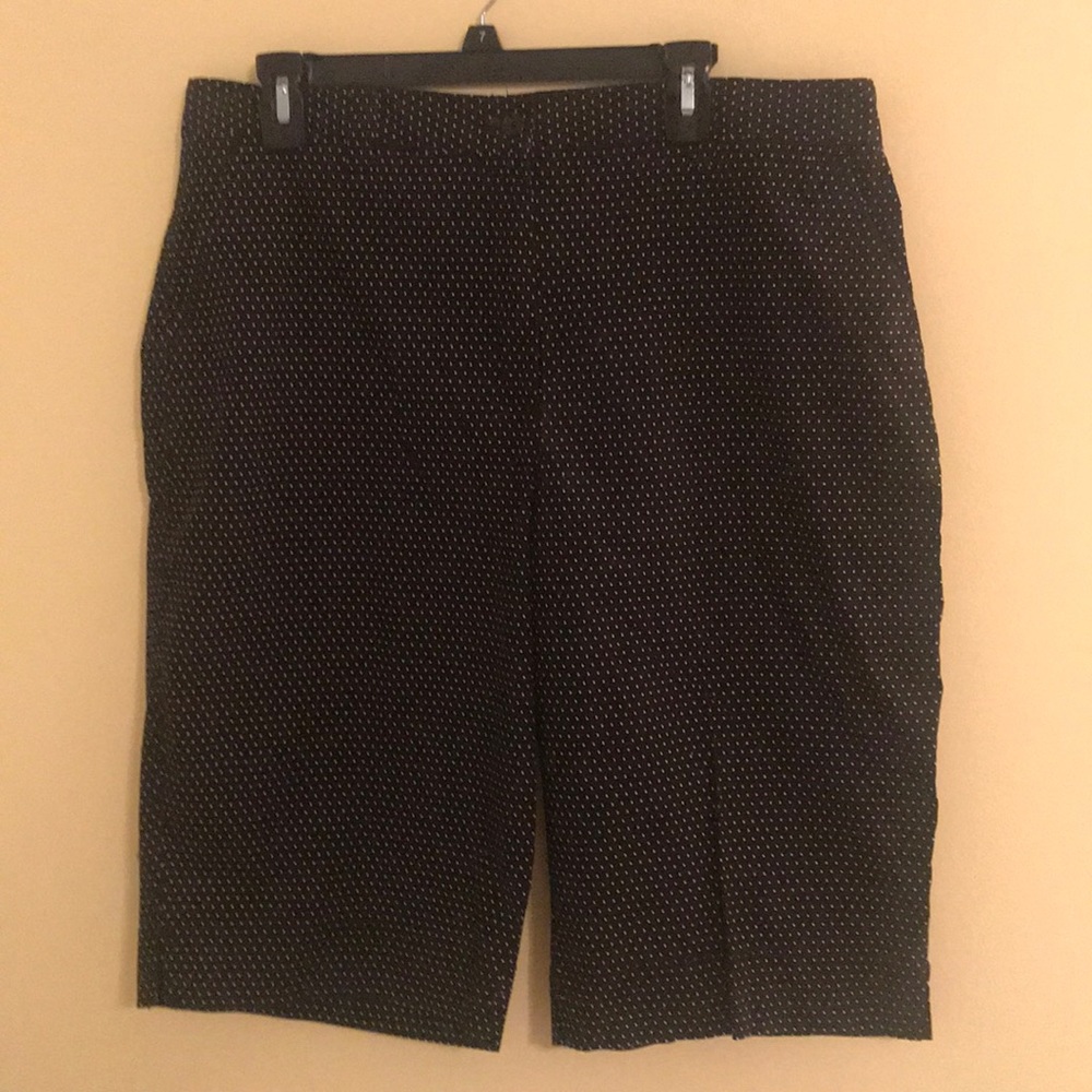 Karen Scott Black and White Polka Dot Shorts
